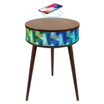 Good price Wholesale Portable table Speaker with LED light built in Wireless charging Touch control Bedside big Table Speaker  online